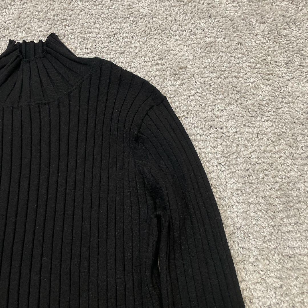 ✨美品【SOEJU】ワイドリブタートルネックニット ストレッチ有