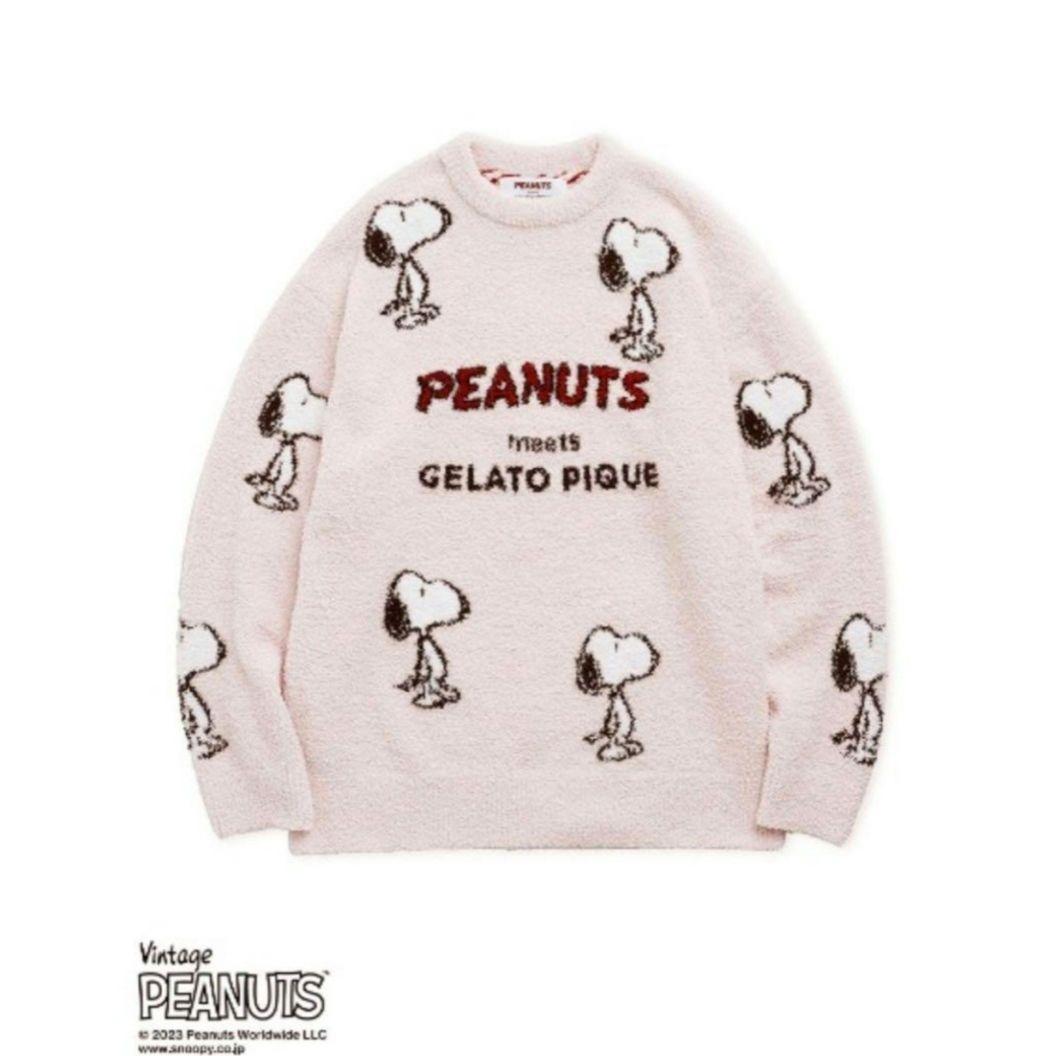 新品☆ジェラートピケ PEANUTS 総柄 ジャガードプルオーバー＆ロングパンツ