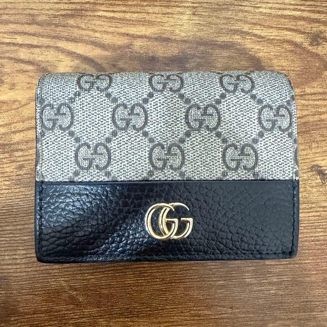 【美品】GUCCI GGマーモント GGスプリーム 財布