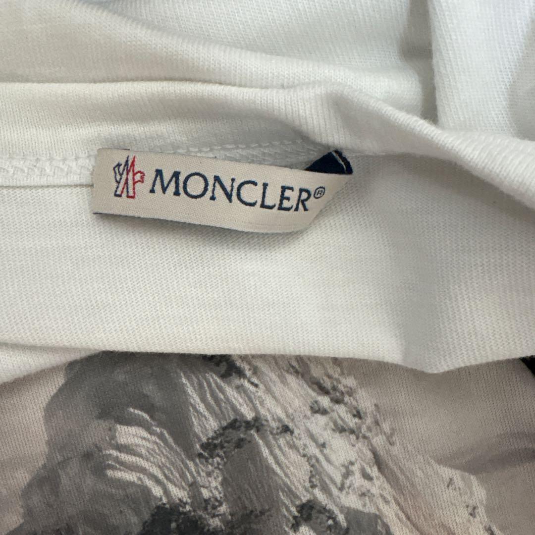 希少 MONCLER　モンクレール　Tシャツ　白　メンズ　古着