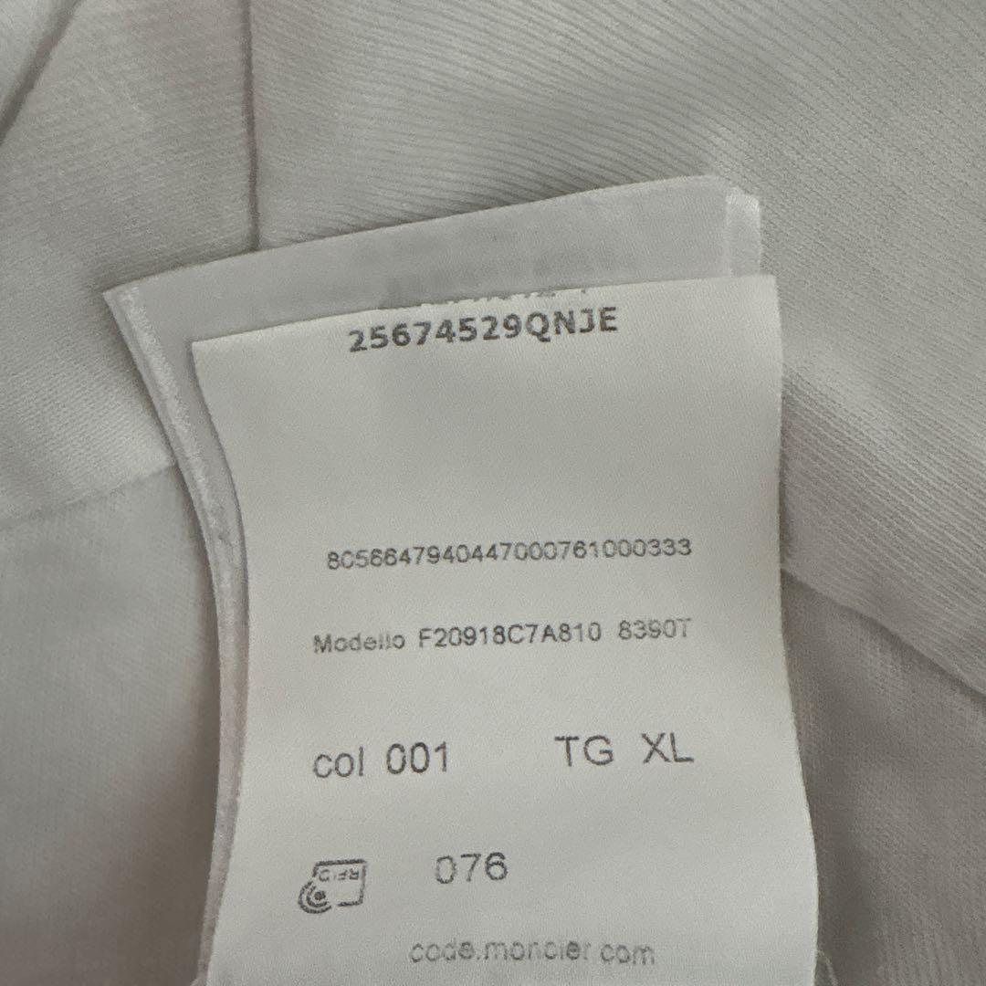 希少 MONCLER　モンクレール　Tシャツ　白　メンズ　古着