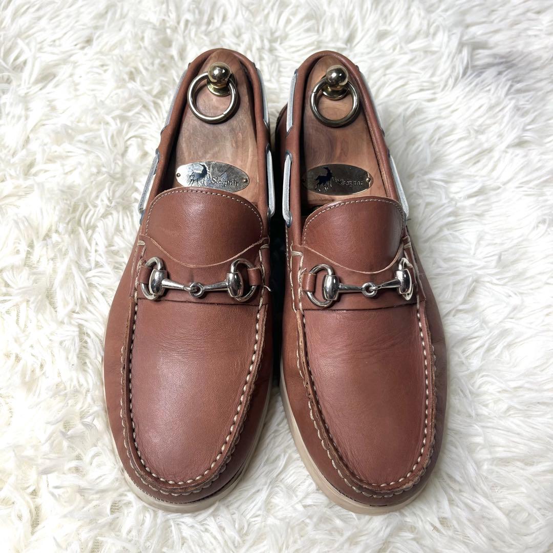 【美品】 パラブーツ ビットローファー デッキシューズ 25.5cm モカシン