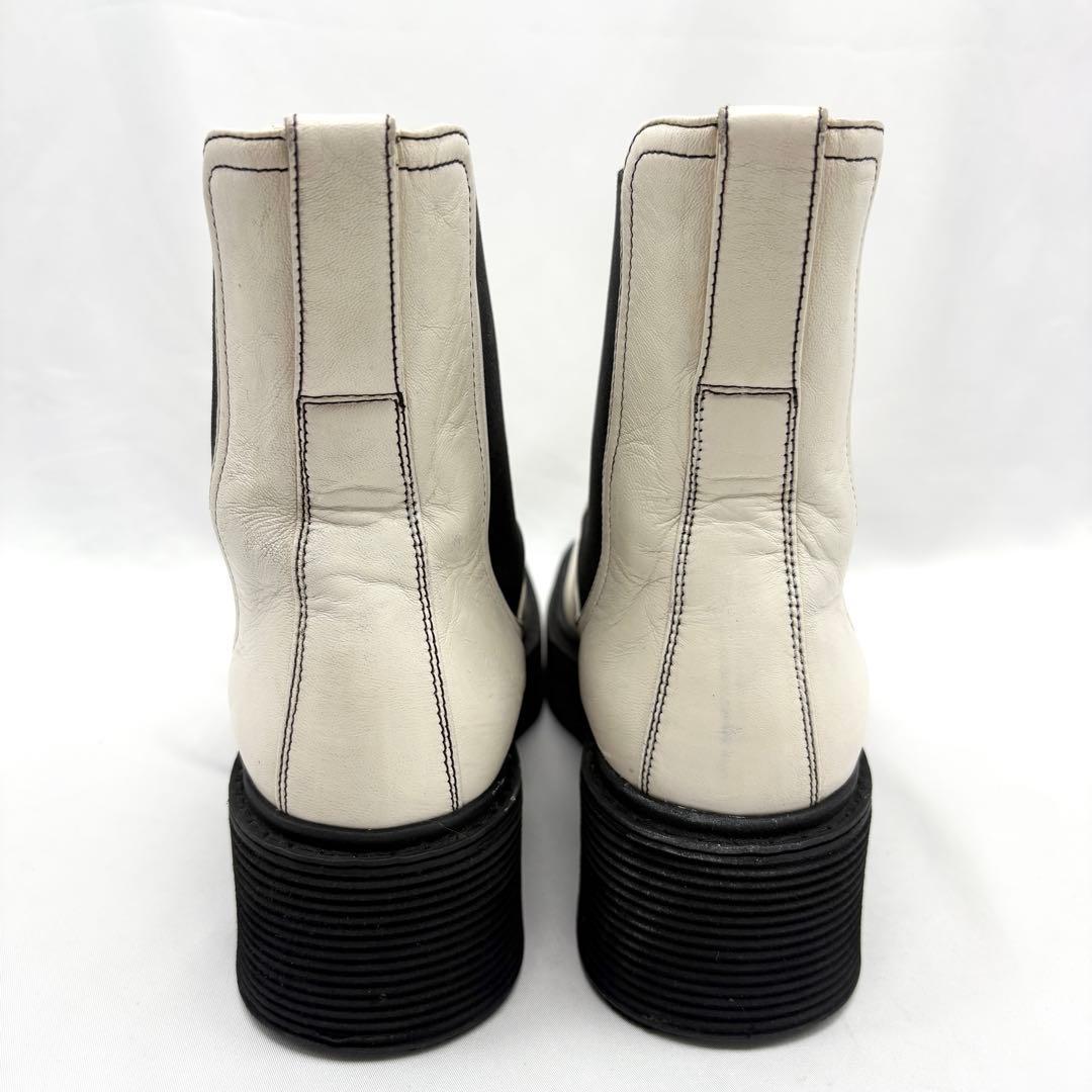 MARNI サイドゴア チェルシーブーツ レザー 厚底 37 1/2 ホワイト
