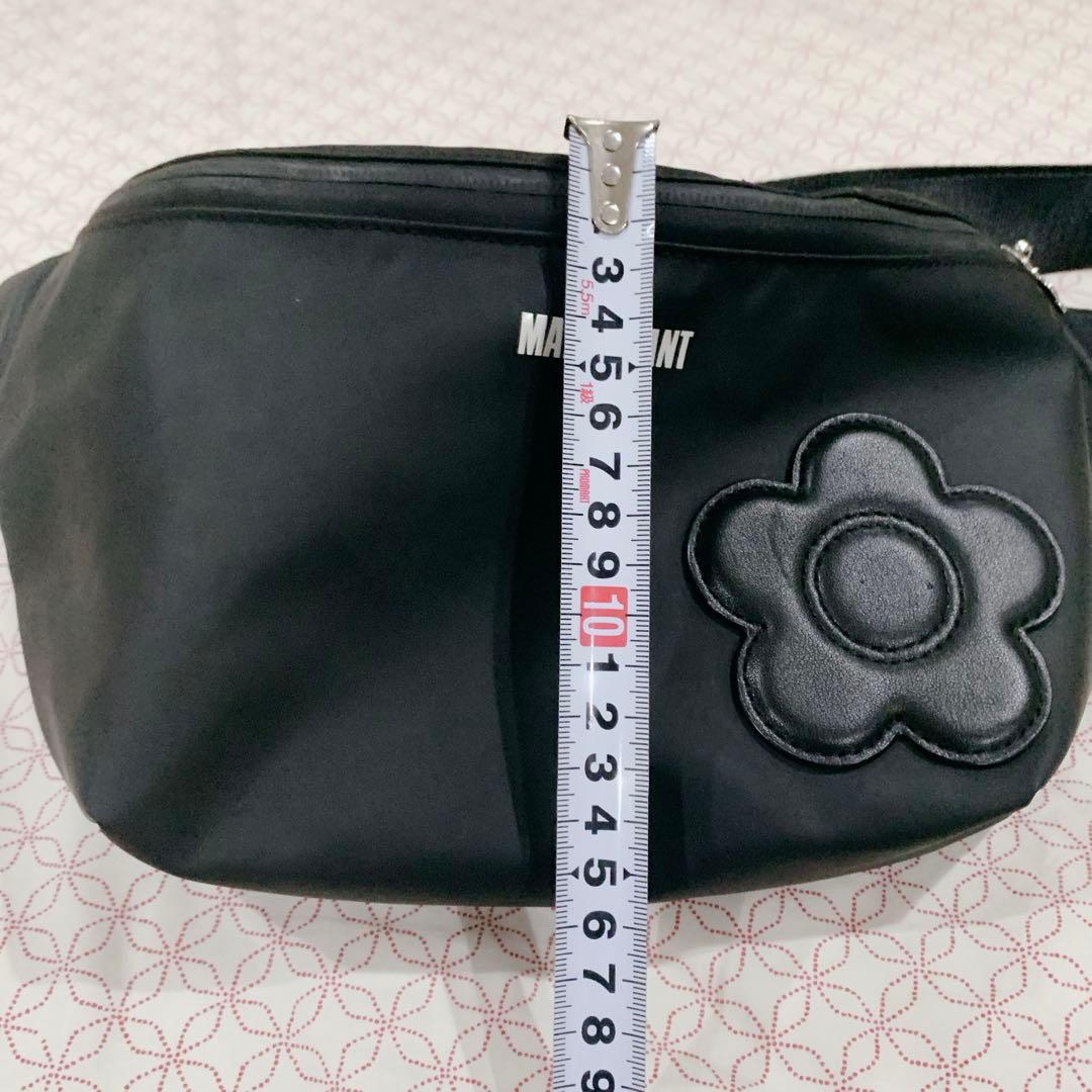 ラ*ー様 MARY QUANT ボディバッグ 黒　マリークワント