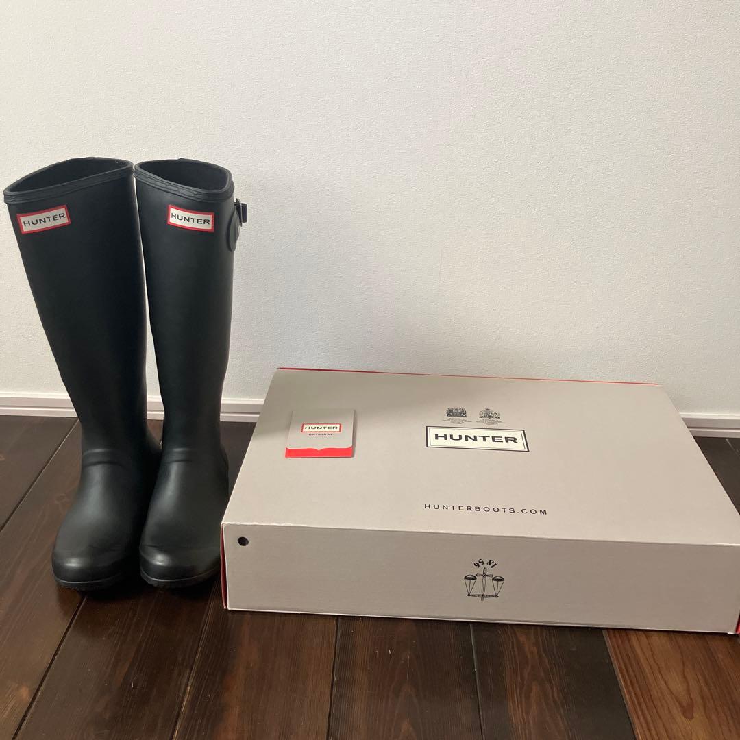 美品　HUNTER レインブーツ　ブラック UK4 US6 23cm相当