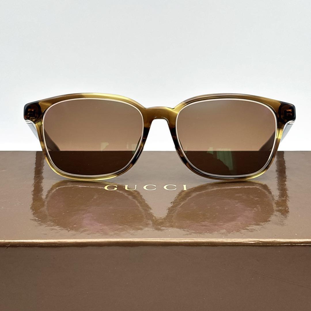 GUCCI サングラス GG0455 シェリーライン べっこう 柄 ウェリントン