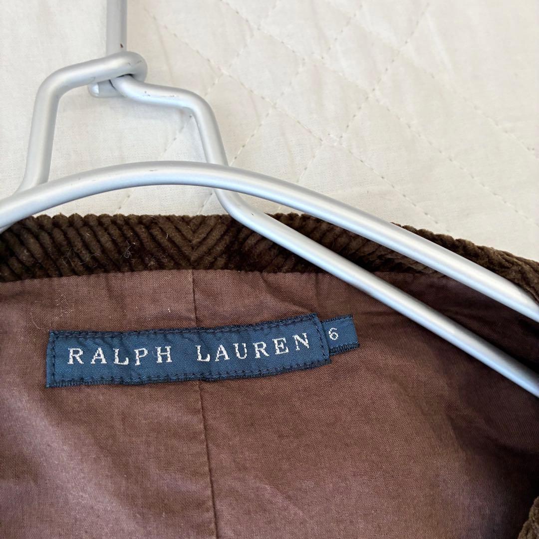 ラルフローレン コーデュロイ ベスト ジレ ブラウン RALPH LAUREN