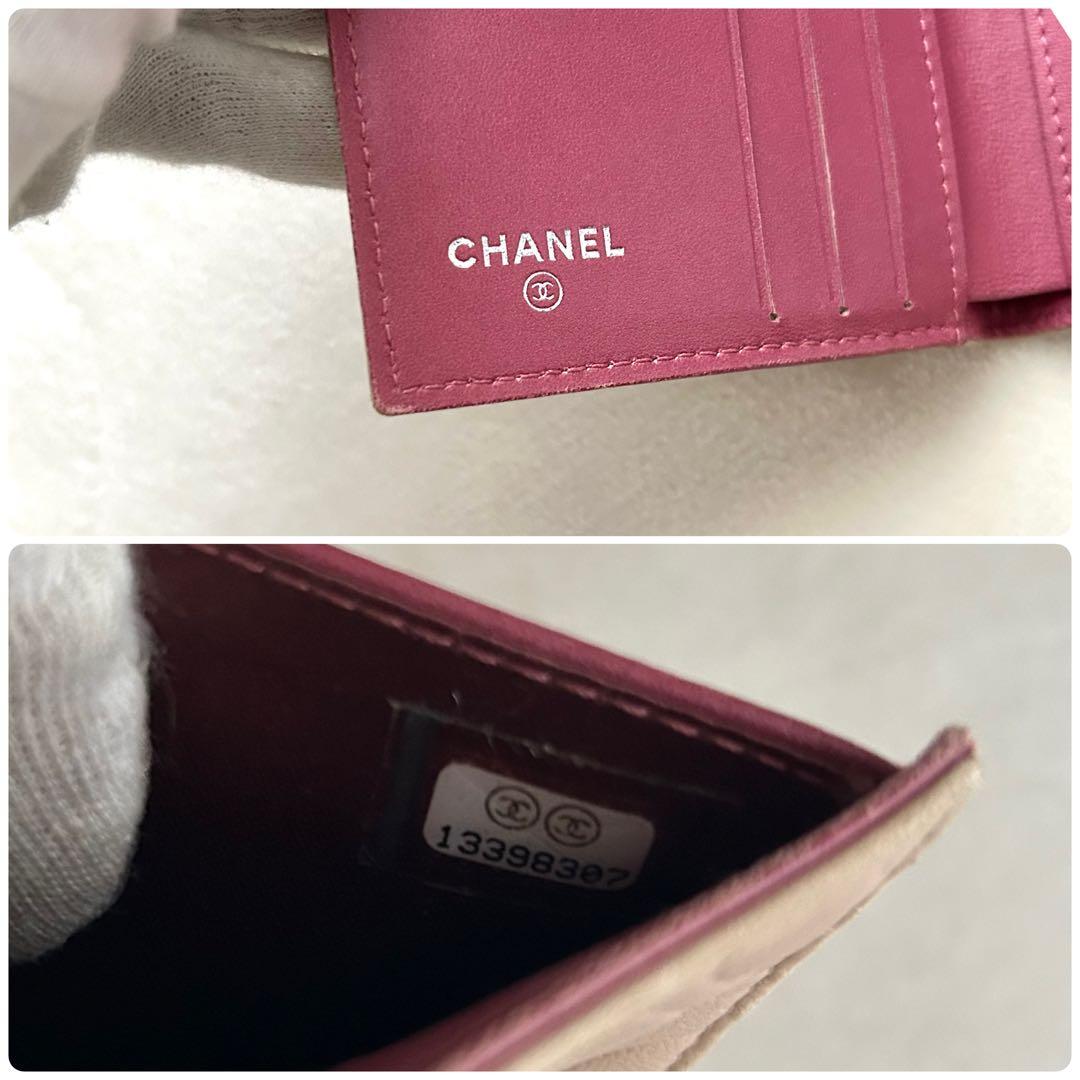 CHANEL シャネル 二つ折り財布 カメリア ココマーク