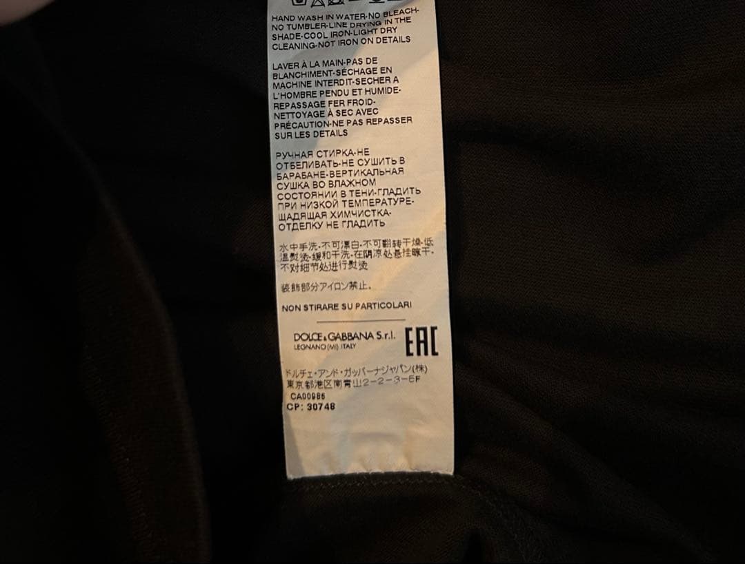 Dolce & Gabbana DGロゴ Tシャツ ブラック 46 イタリア製