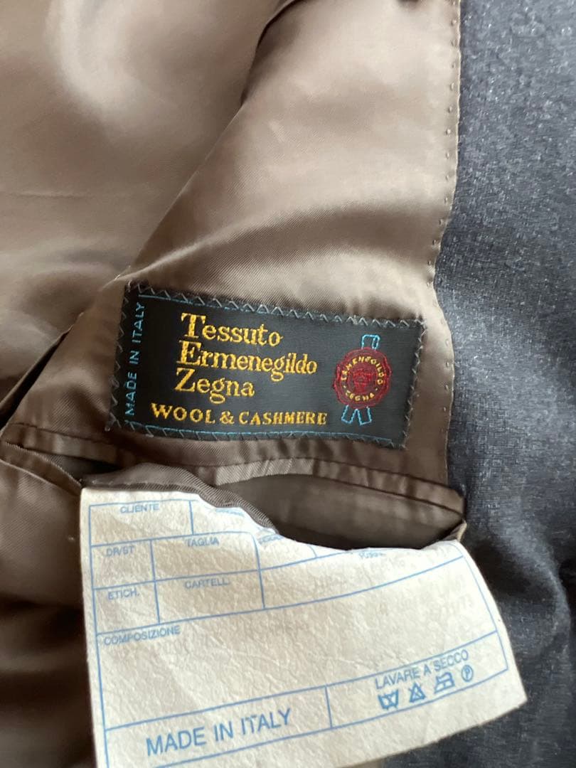 【美品】　CARUSO Zegna ウール　カシミア　3B ジャケット　ブラック