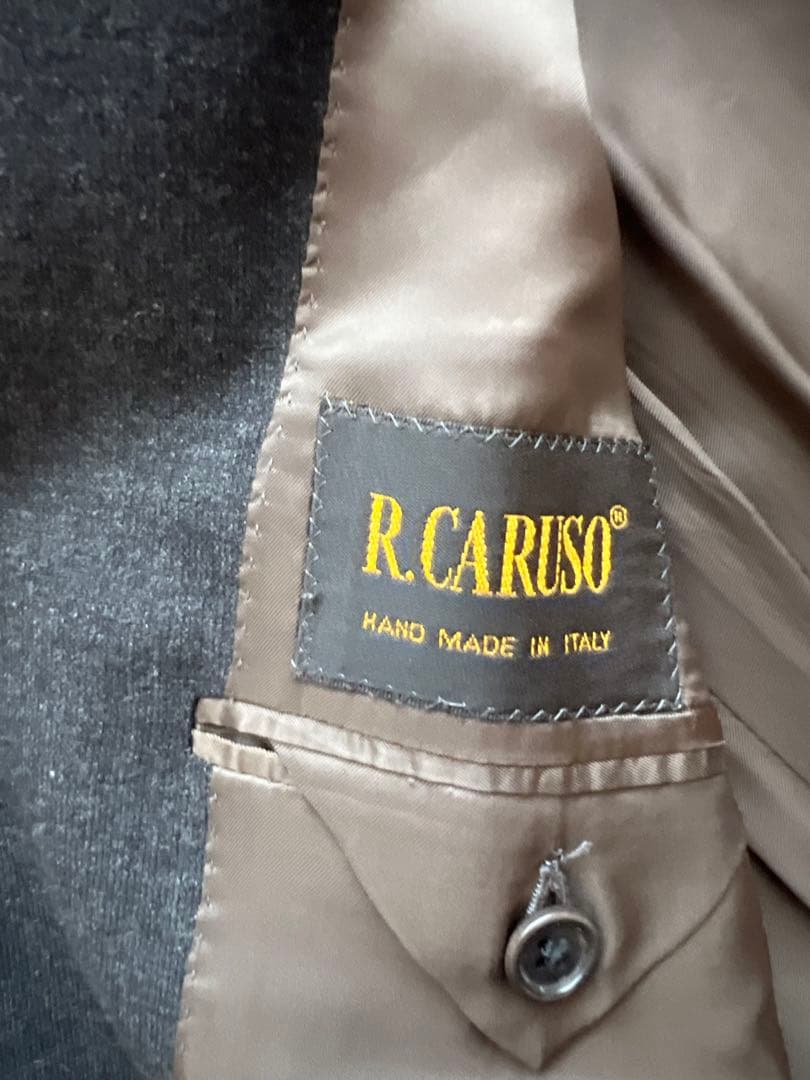 【美品】　CARUSO Zegna ウール　カシミア　3B ジャケット　ブラック
