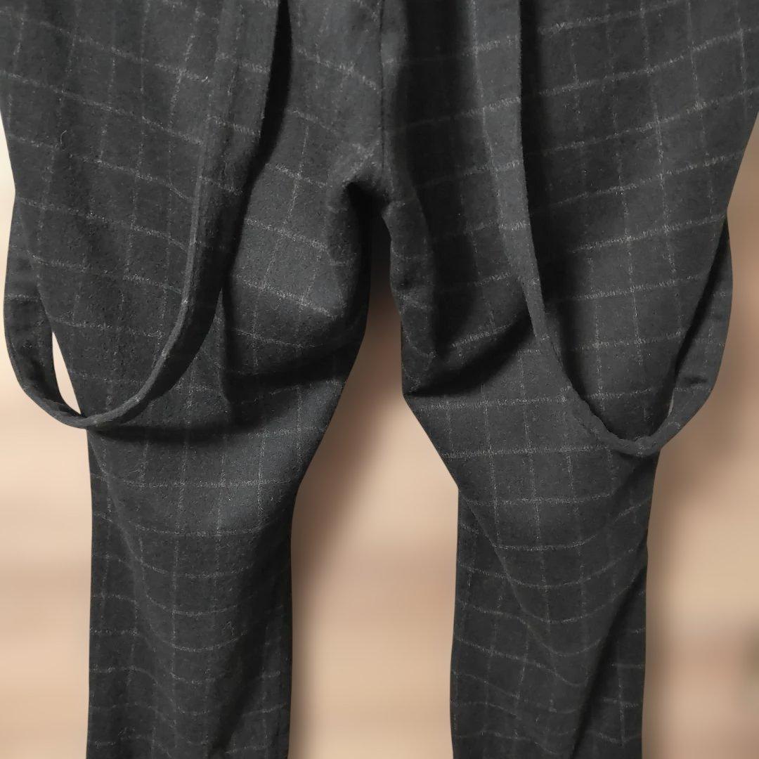 極美品glamb、グラムWOOL混サスペンダー付きサルエルパンツ サイズ2(M)
