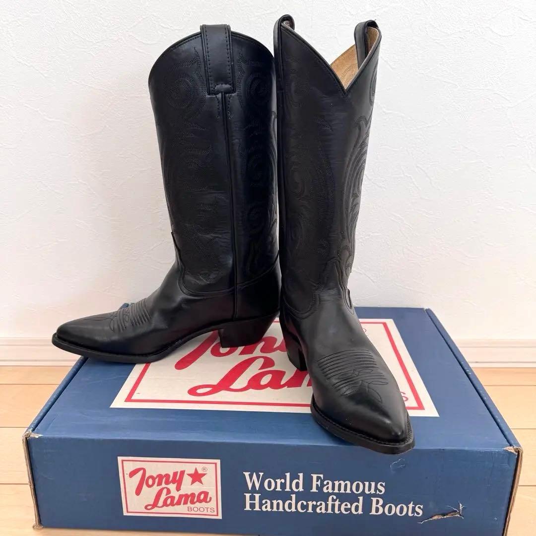 Tony Lama VL1974 ウエスタンブーツ ブラック 24.5cm