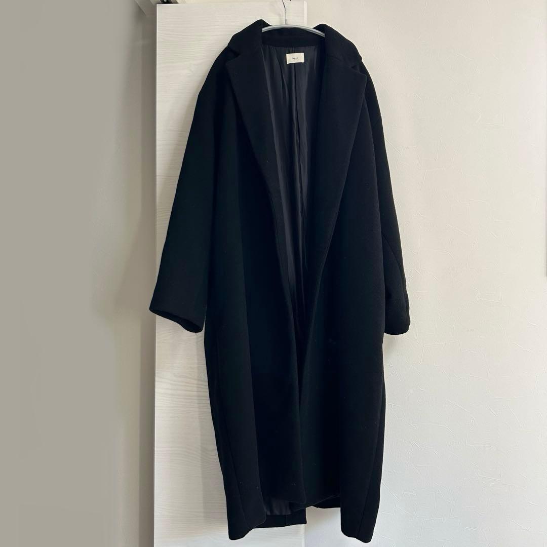 Ungrid【アングリッド】ルーズシルエットチェスターコート　ロングコート　黒
