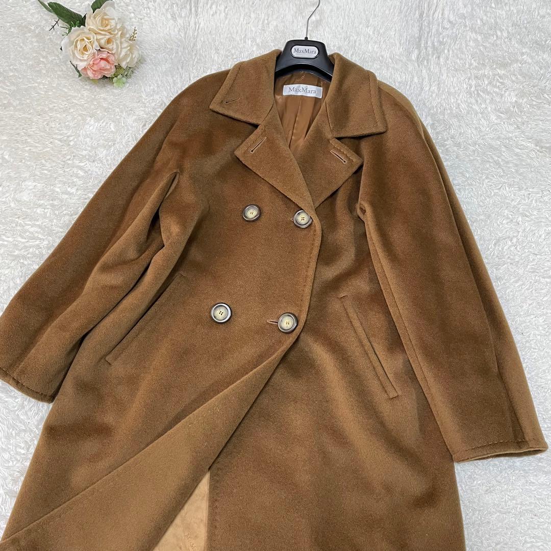 Max Mara✨最高級白タグ カシミヤ混ダブルブレスト アイコンコート 40