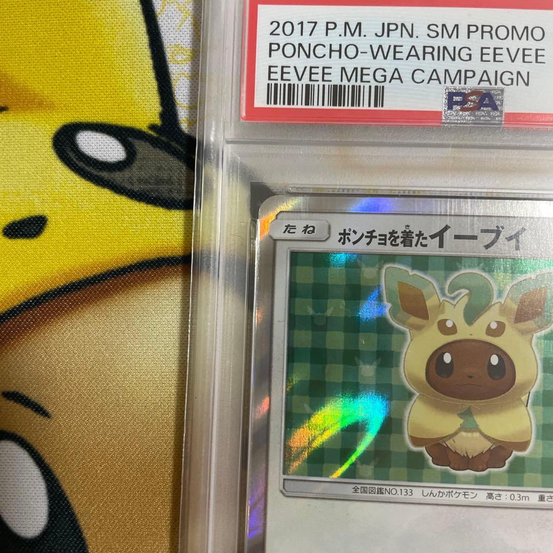 ポンチョを着たイーブイリーフィアPSA9