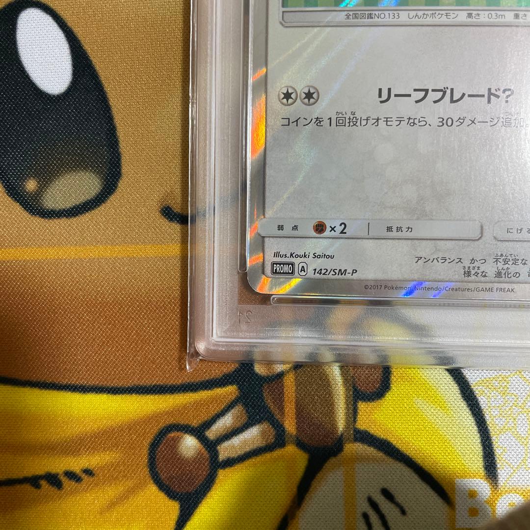 ポンチョを着たイーブイリーフィアPSA9