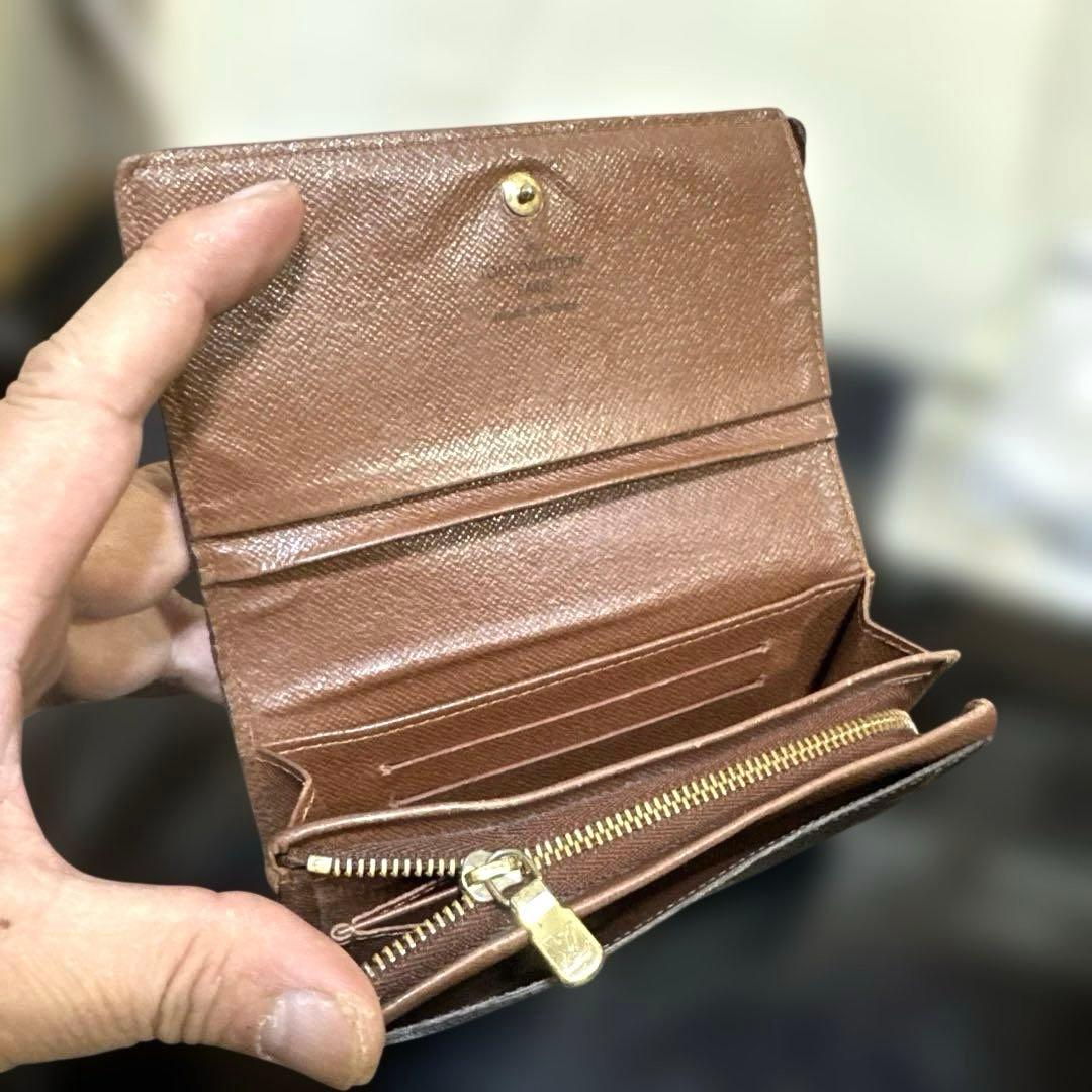 ⑩☆優良品/後期型・カードポケットあり ☆ モノグラム♪Ｌ字型ファスナー財布
