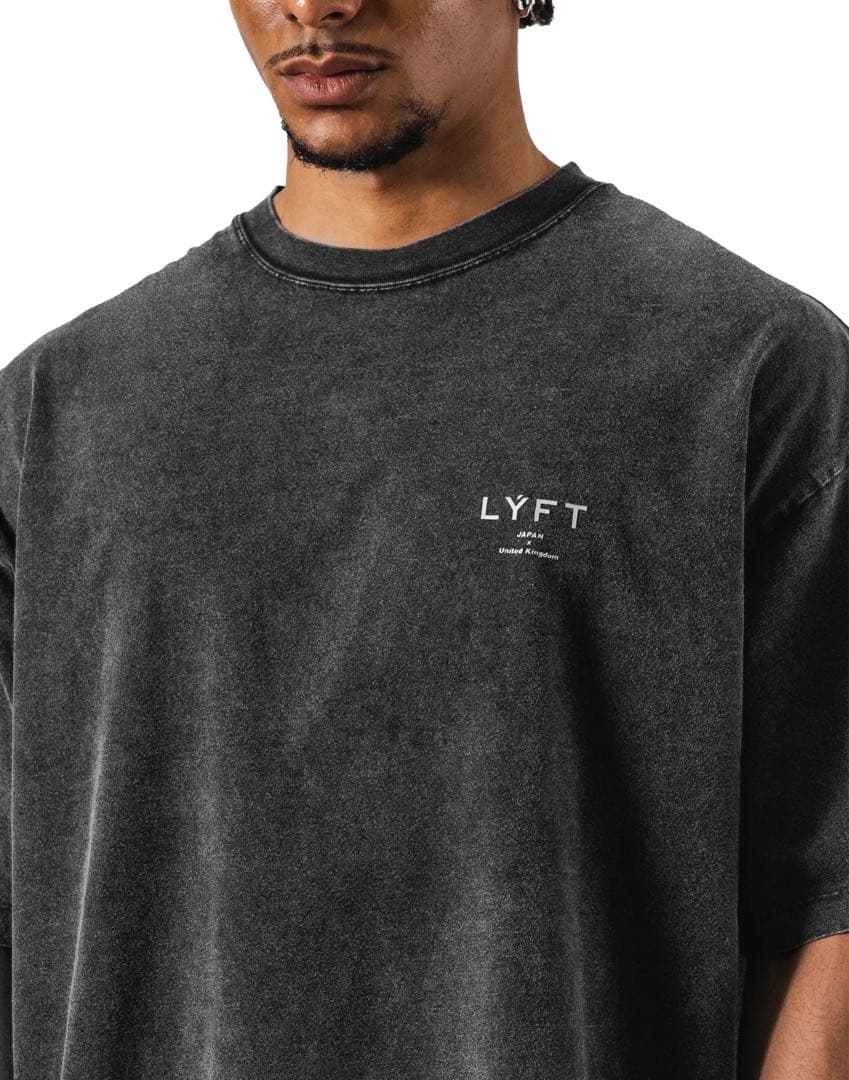 LYFT/リフト ワンポイントロゴヴィンテージTシャツ ブラック