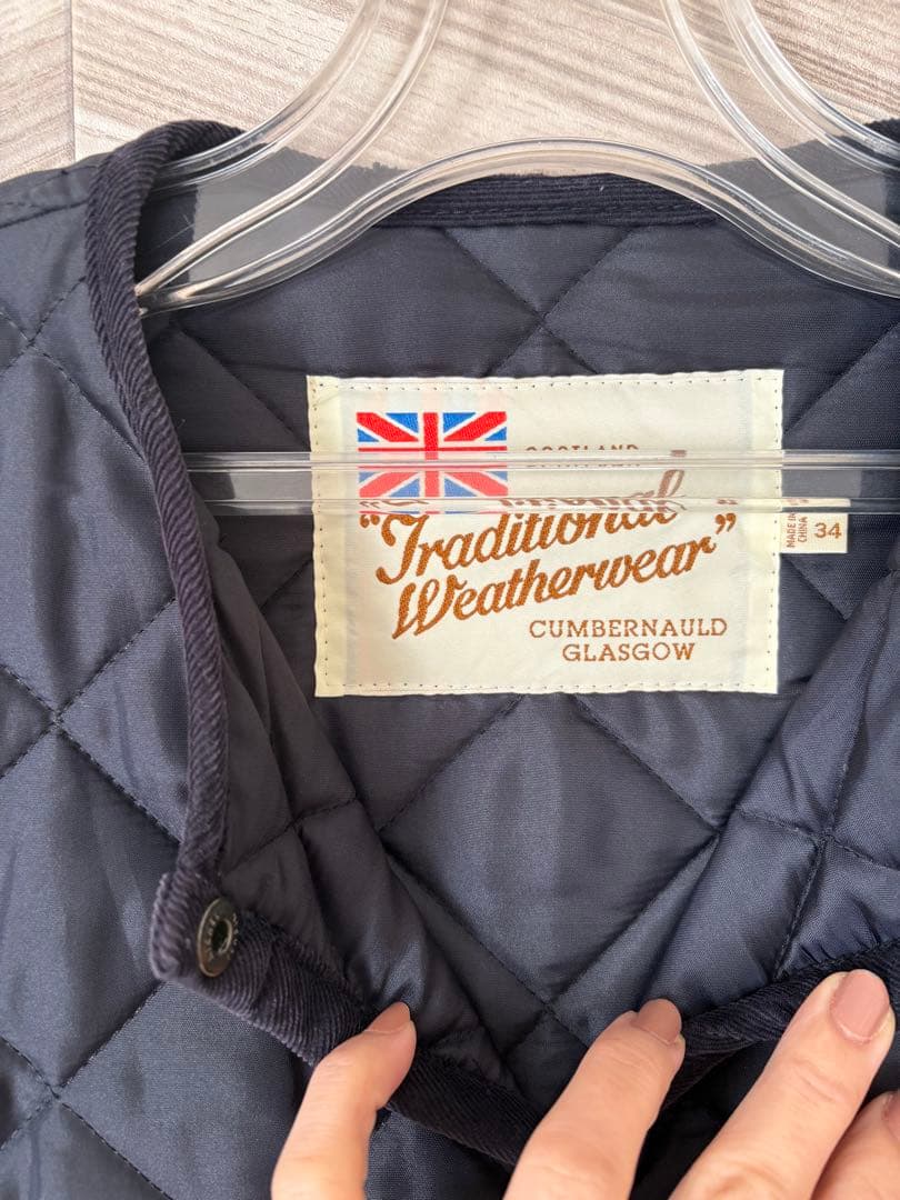 Traditional Weatherwear ネイビー キルティングコート