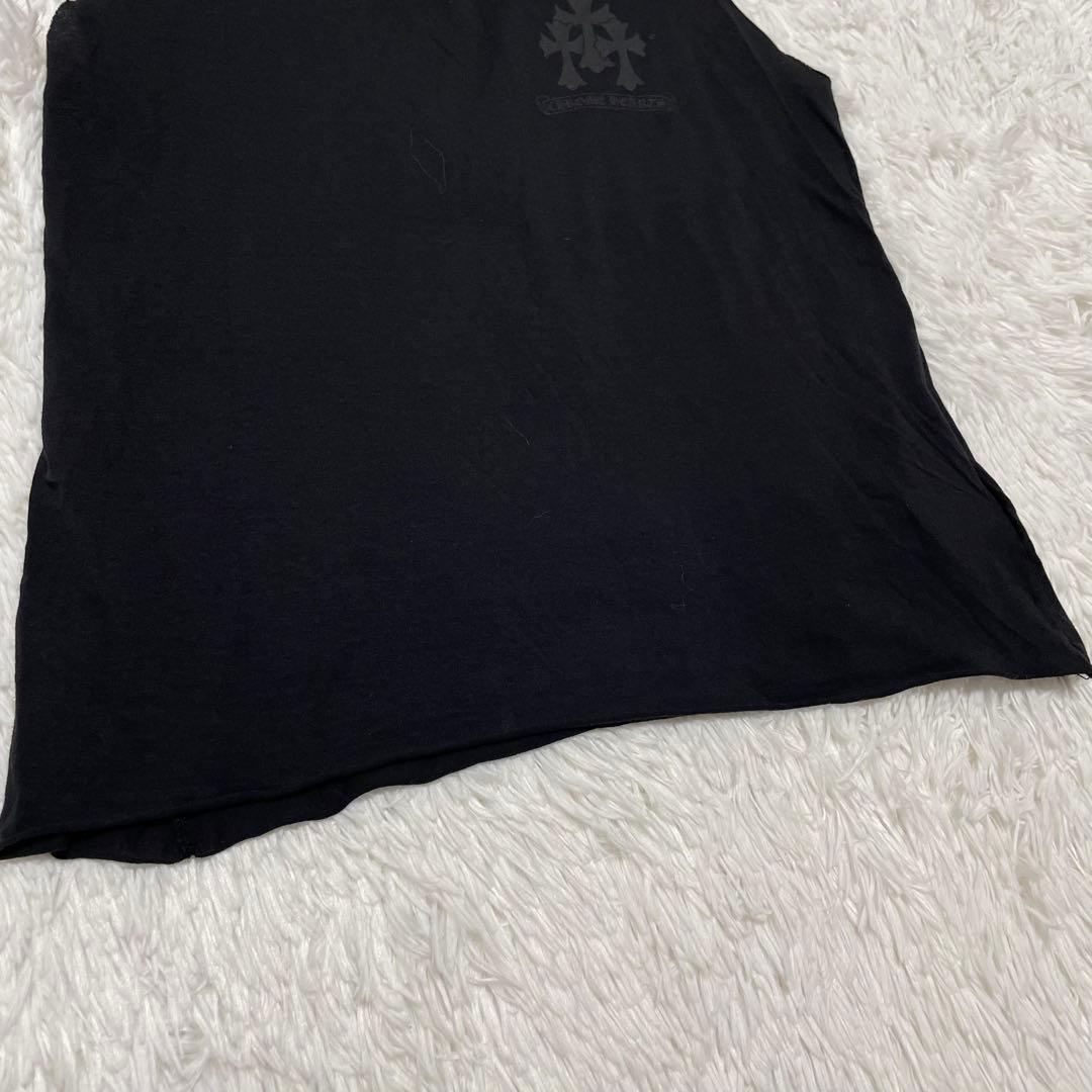 Chrome Hearts トリプルクロス ダメージ加工　タンクトップ S 黒