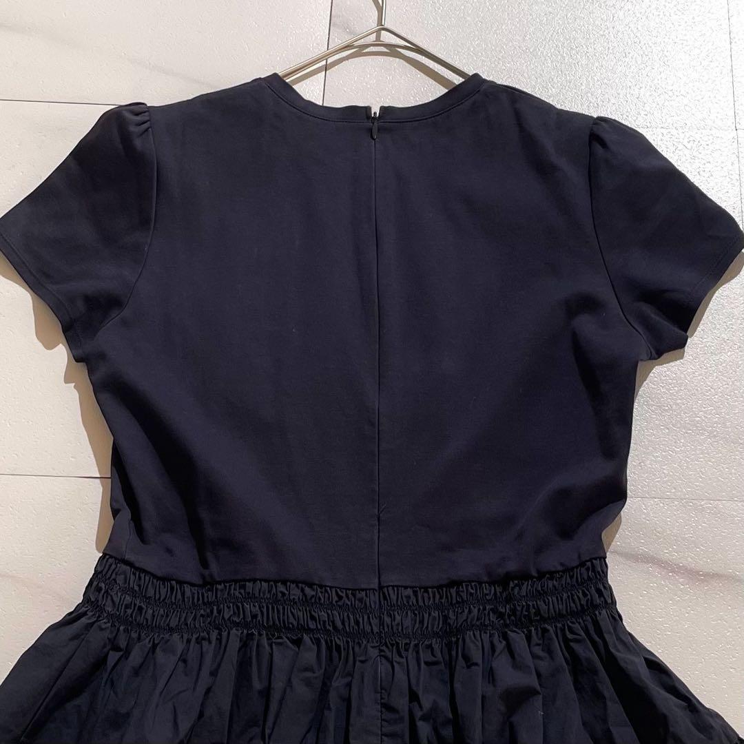 ボーダーズアットバルコニー SHIRT GATHERED TEE ペプラム 36