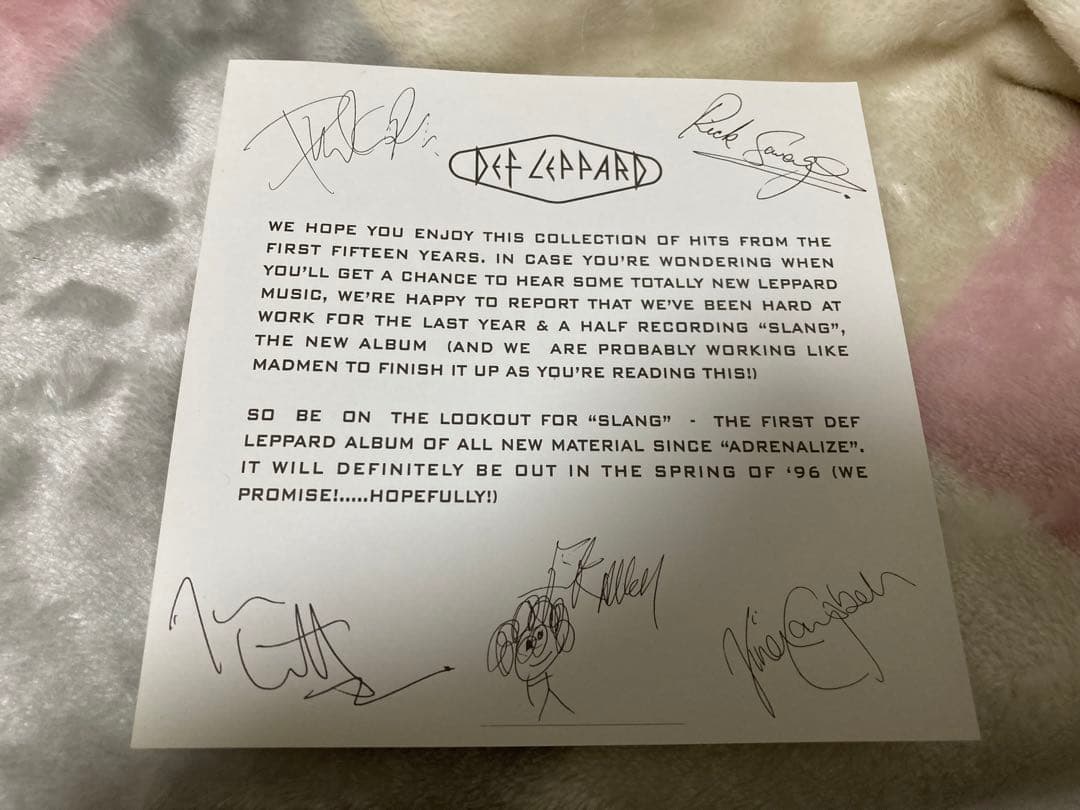 レア　デフレパード 直筆　サイン　CD def leppard