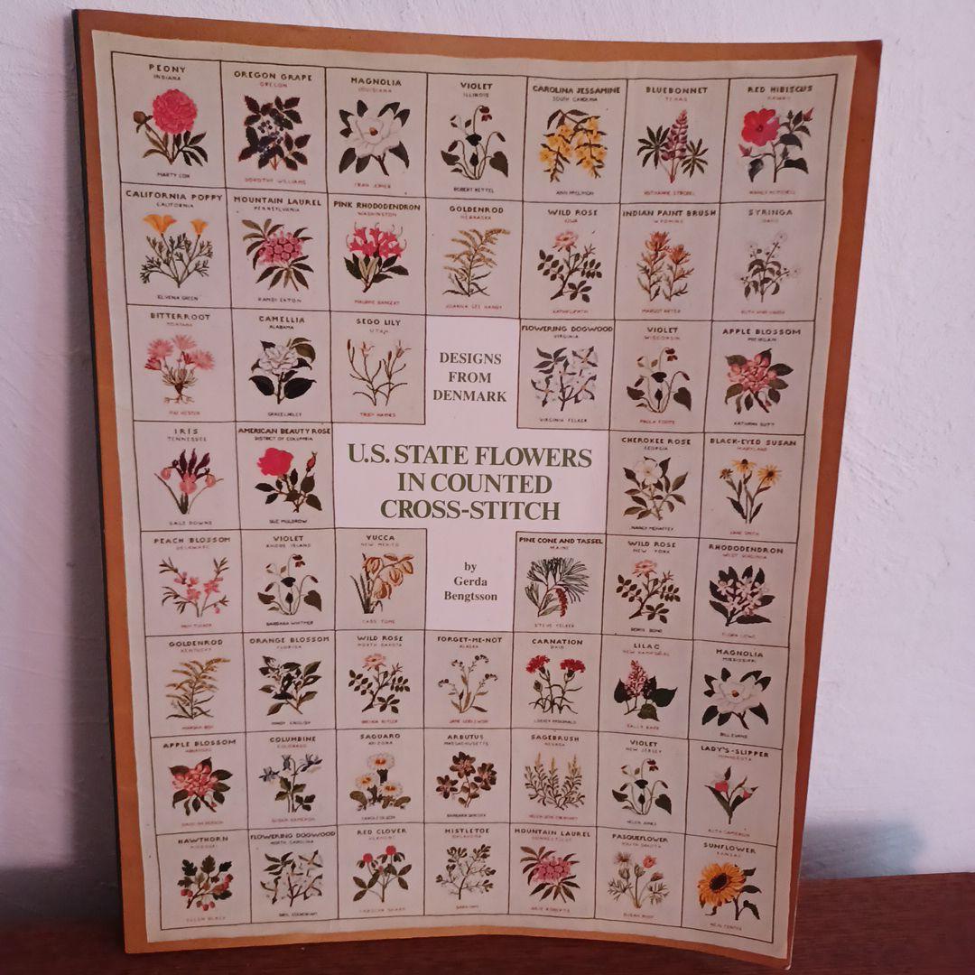 お値下げ不可！フレメ クロスステッチ図案集U.S. STATE FROWERS