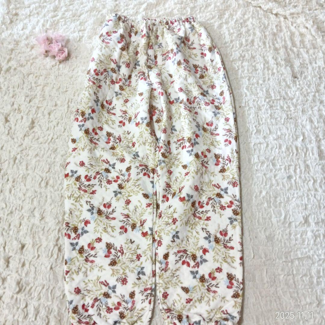 新品　ナルエー　裏綿接結(綿入り)厚手ホーリーベリーシャツ　パジャマ
