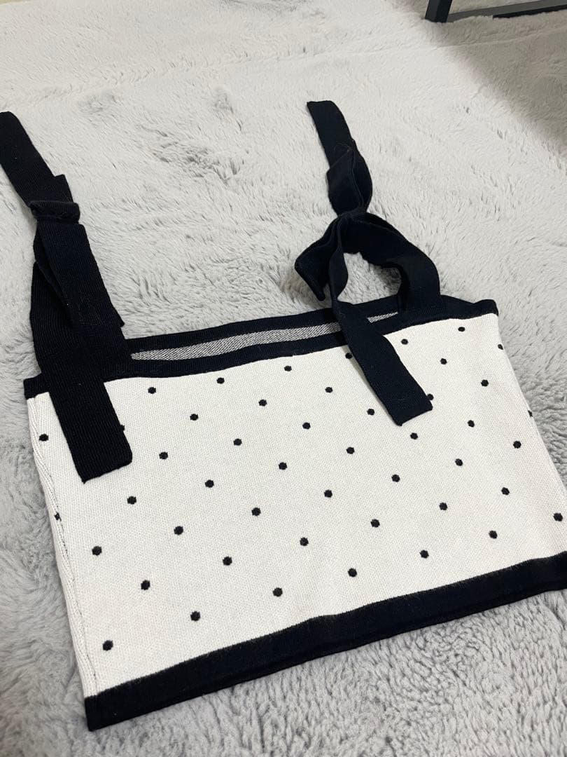 美品 Darich ドットリボンキャミソール White free