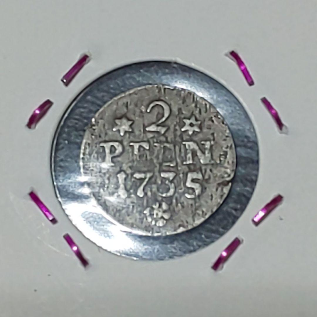 1735年 ドイツ ザクセン銀貨 レア