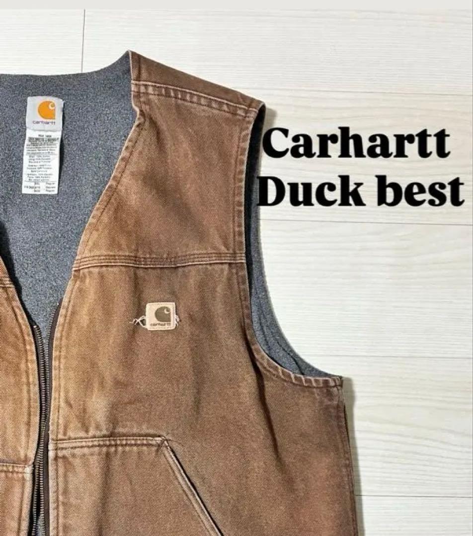 H*.様 【Carhartt】カーハート ダックベスト ブラウン 2XL DKB