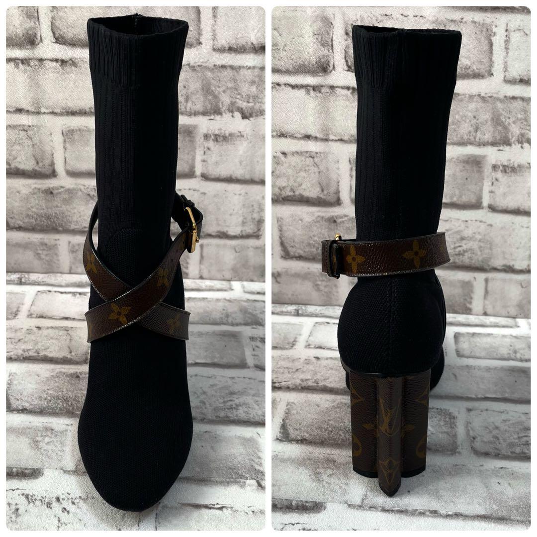 極美品✨ルイヴィトン　シルエットライン　アンクルブーツ　モノグラム　23.5cm