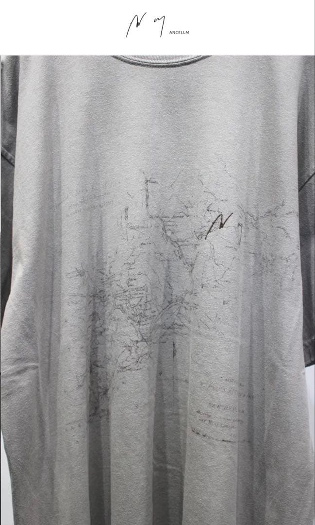 グレー グラフィックプリント Tシャツ Lサイズ