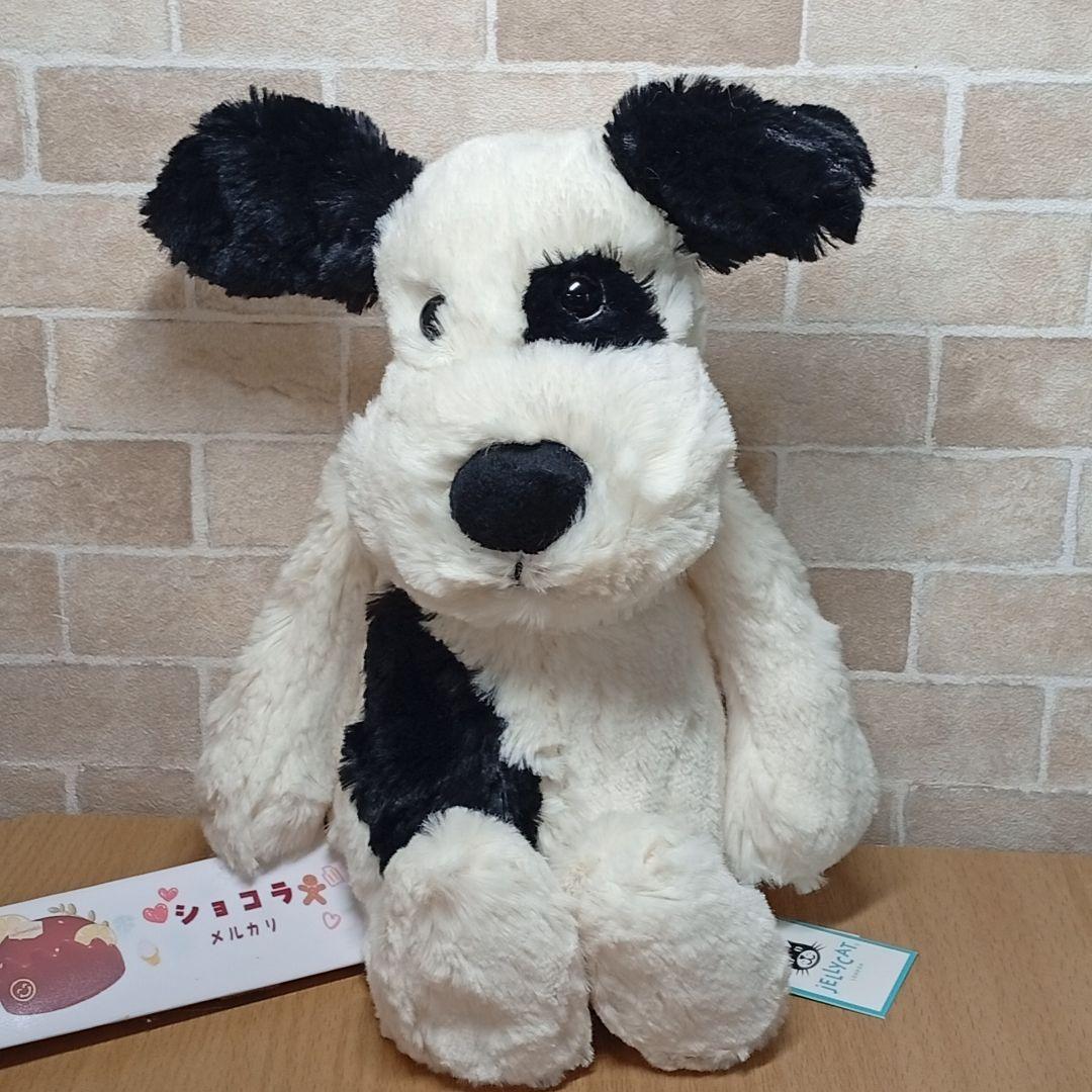  Black&Cream Puppy M 犬 ぬいぐるみ ドッグ