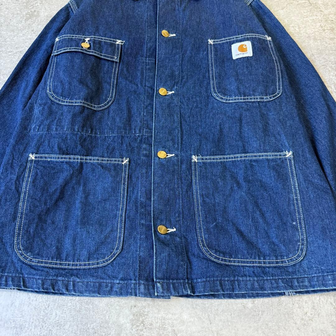 ちょっぱーまん様 希少90s■カーハート【M】USA製 デニム カバーオール