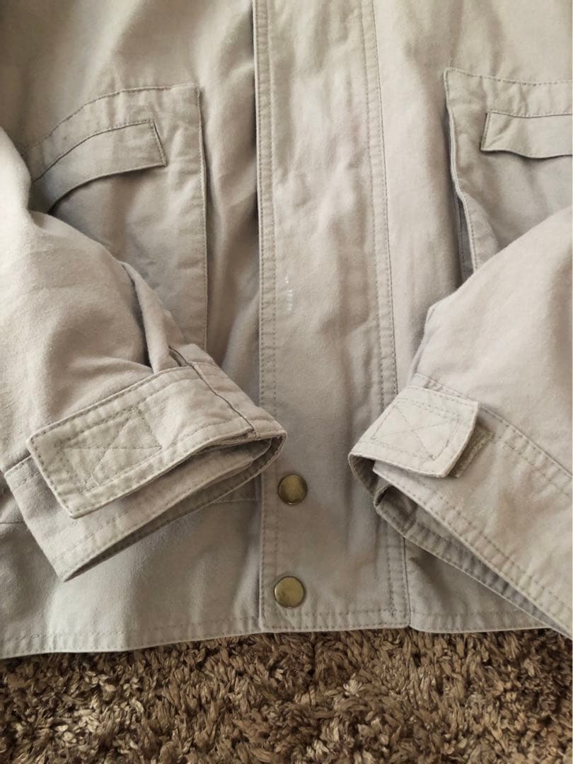 《Eddie Bauer》80s スタンドネックジャケット ベージュ L
