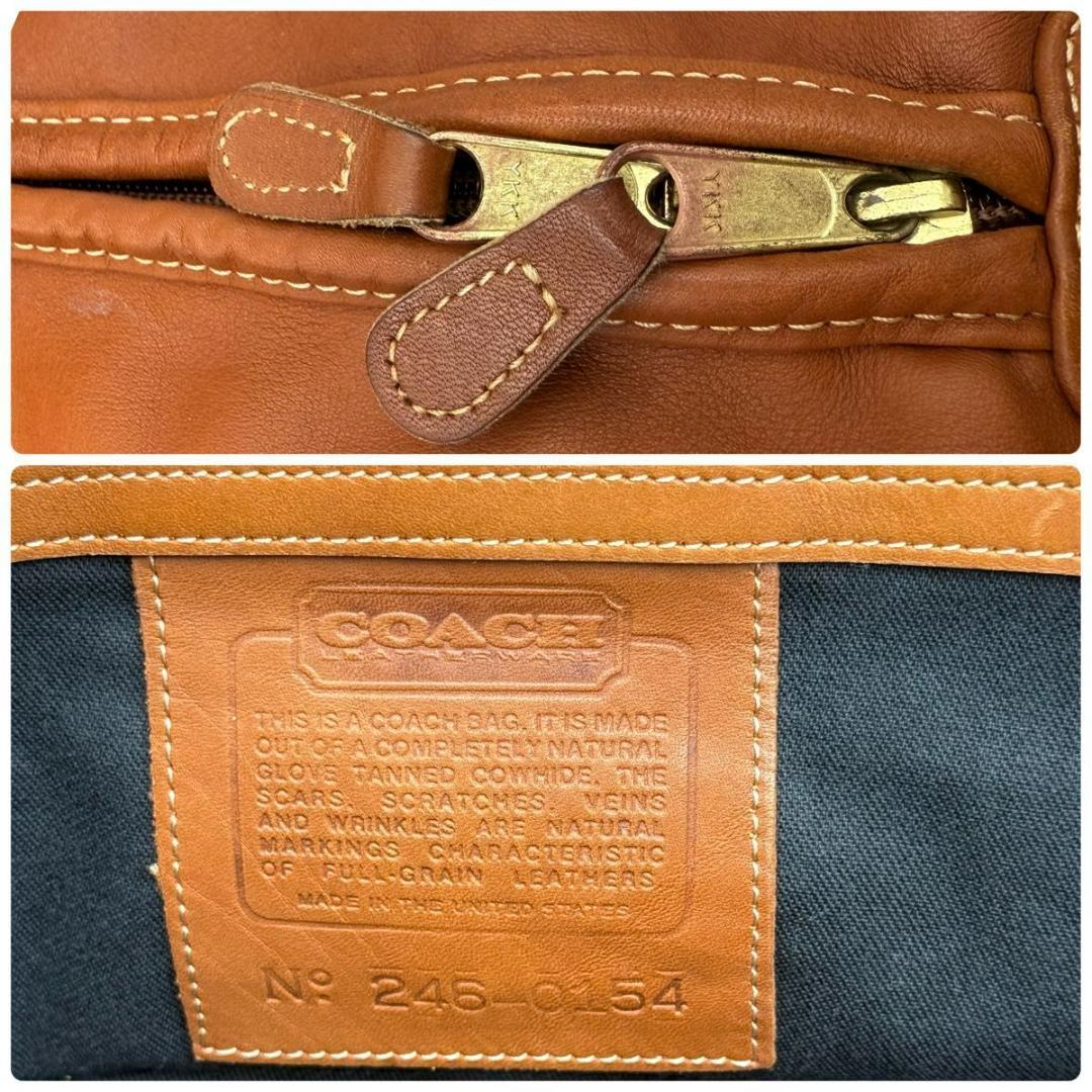 高級　COACH オールドコーチ　レザー　2way ボストンバッグ USA製
