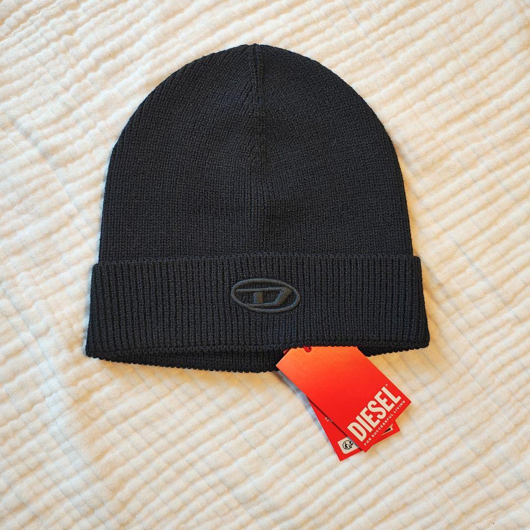 DIESEL 黒 ニット帽 新品未使用