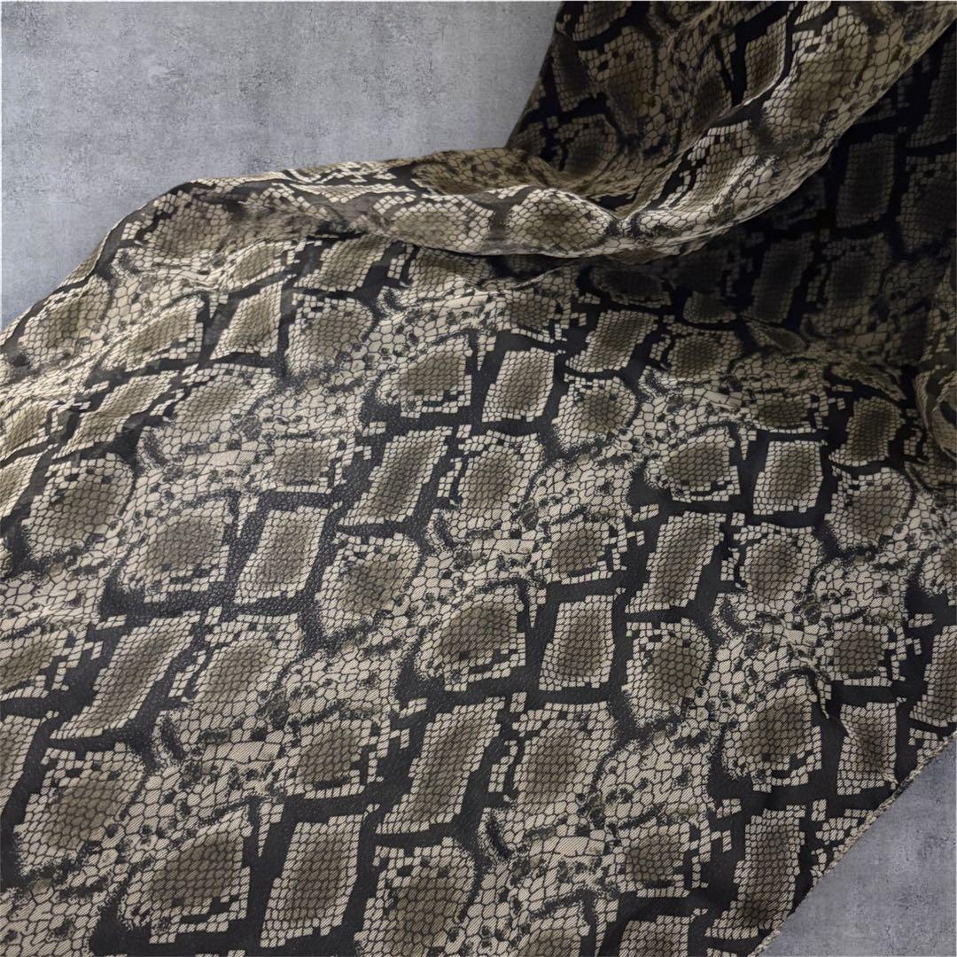 小物 Python Skin Long Sheer Stole scarf snake