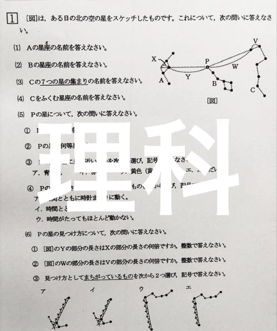 2025年度　浜学園　Vクラス　復習テスト 算数国語理科　実力〜No.39