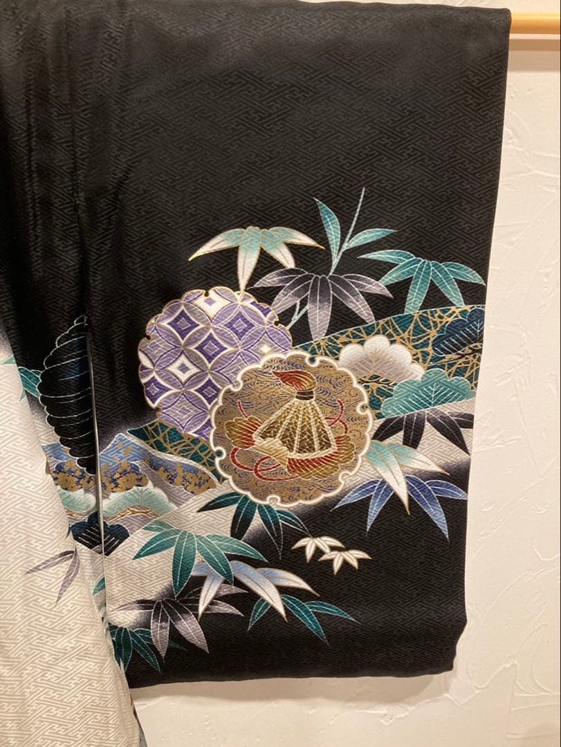 新品　鷹刺繍 産着　御祝着　お宮参り