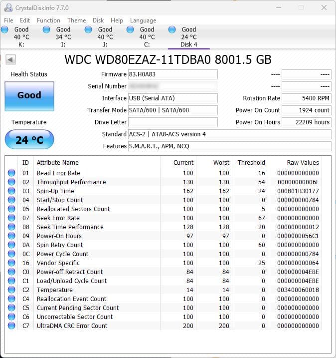 複数12TBx2／8TBx2／WD Elements Desktop／計40TB