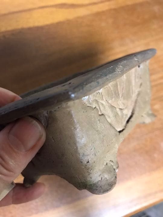 盆栽鉢　時代手捻り長方鉢雲足烏泥手作り山野草サボテン植木鉢
