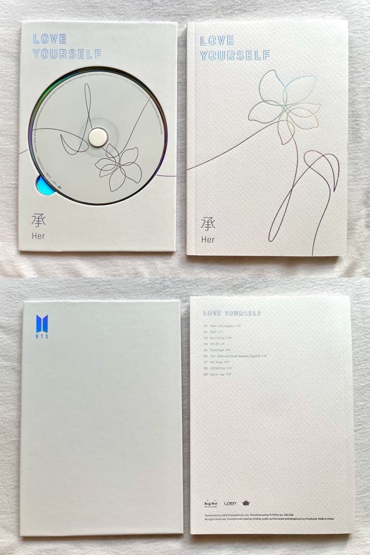 【未使用】 BTS「LOVE YOURSELF 承 'Her'」4形態セット