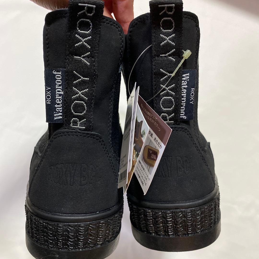 最終お値下げ　ROXY ブラック サイドゴアブーツ