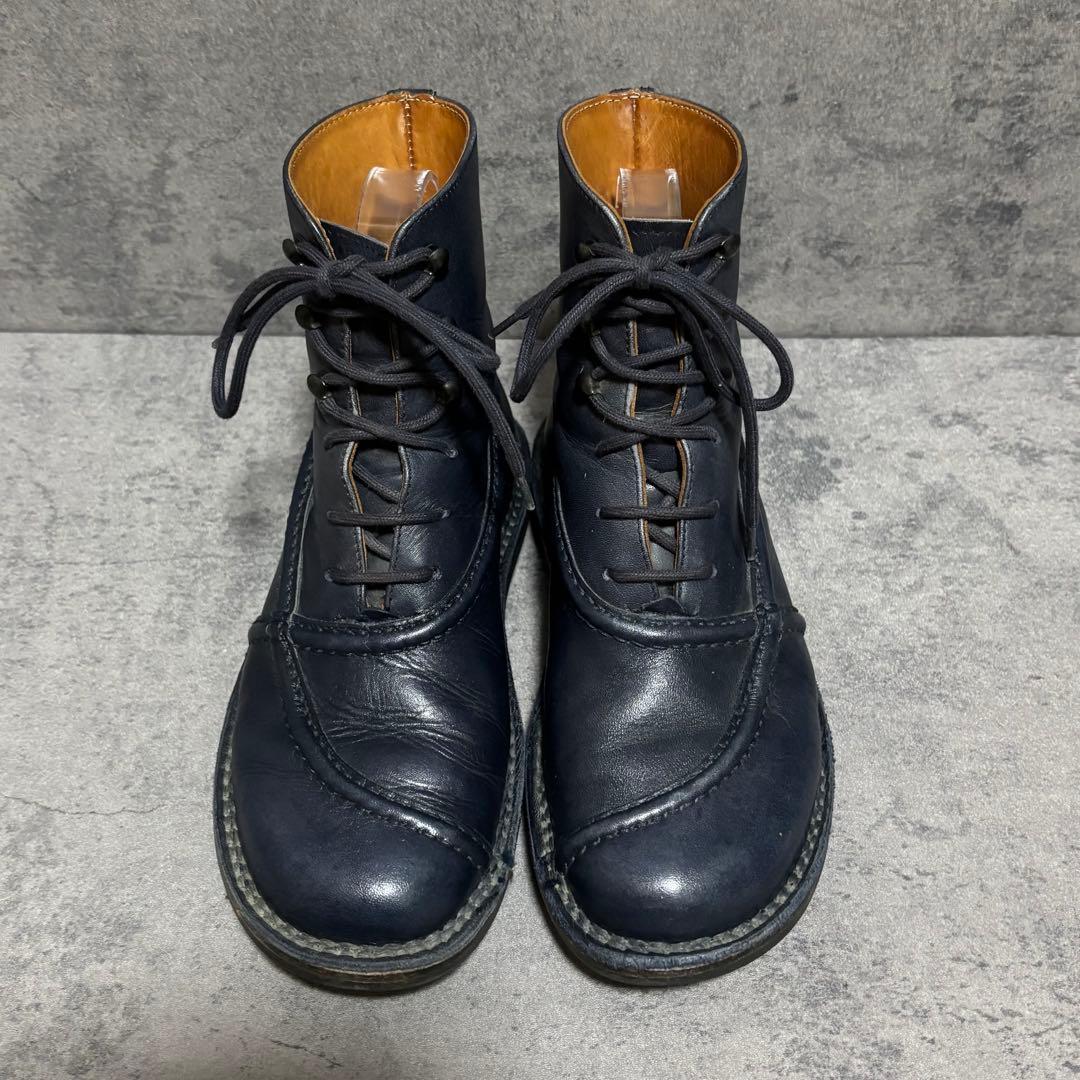 希少　極美品　トリッペン　レースアップブーツ　ネイビー　レディース　926