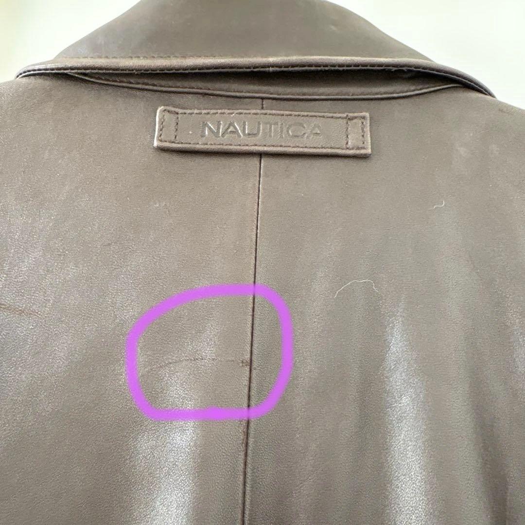 NAUTICA XL ブラウン レザージャケット