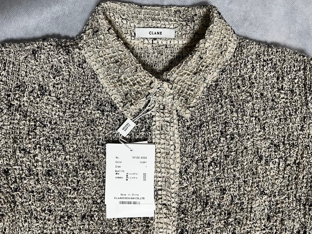 CLANE MIX MESH GATHER SHIRT 1【タグ・付属品同梱】