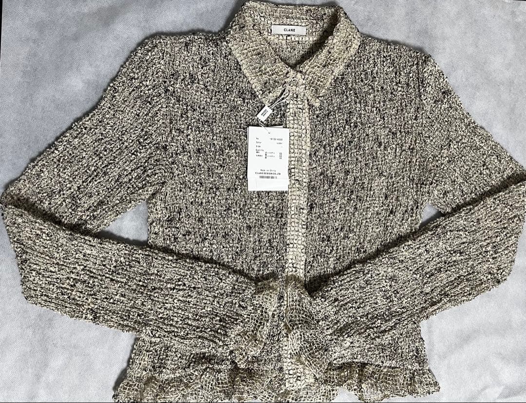CLANE MIX MESH GATHER SHIRT 1【タグ・付属品同梱】